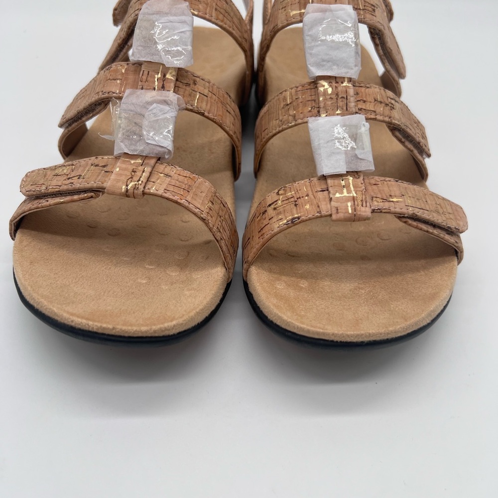 Vionic Cork and Gold Women's Sandals - Picture 5 of 7